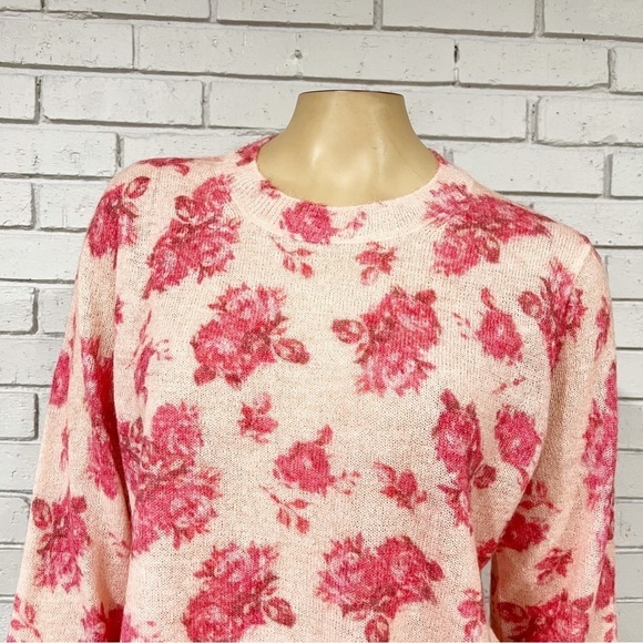 J.Crew Women’s Brushed Wool Rose Garden Crewneck Sweater - Picture 2 of 10